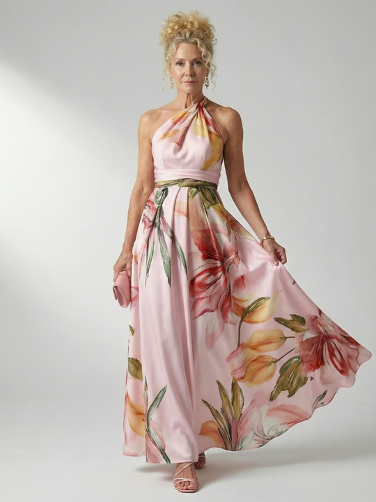 Amiel | Light Floral Maxi Dress
