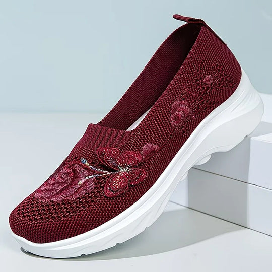 Carolyn - Butterfly Embroidered Loafers