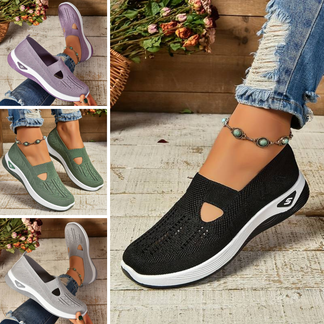 Claire - Breathable Knit Slip-On Sneakers