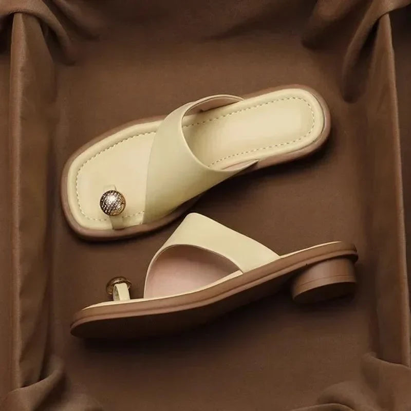 Maeve - Leather Slides