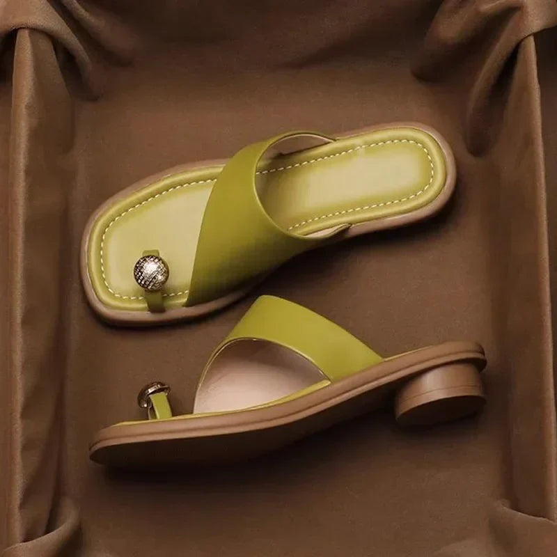 Maeve - Leather Slides