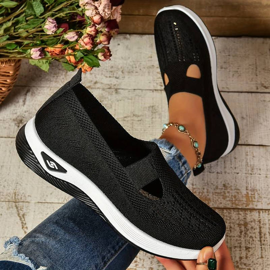Claire - Breathable Knit Slip-On Sneakers