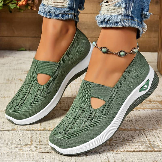 Claire - Breathable Knit Slip-On Sneakers