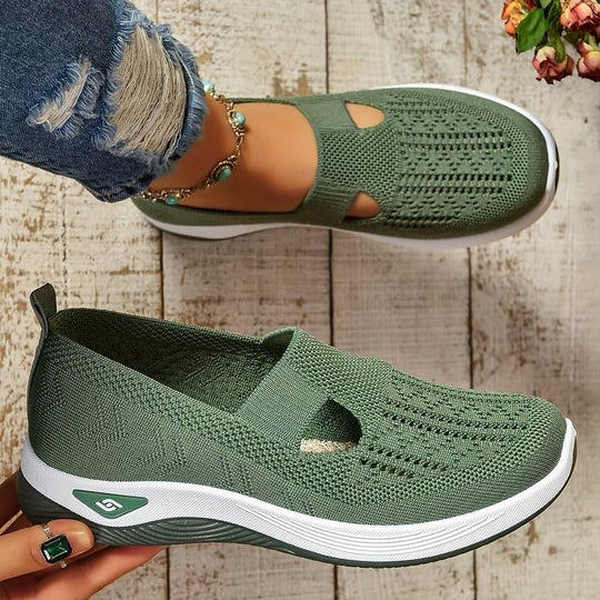 Claire - Breathable Knit Slip-On Sneakers